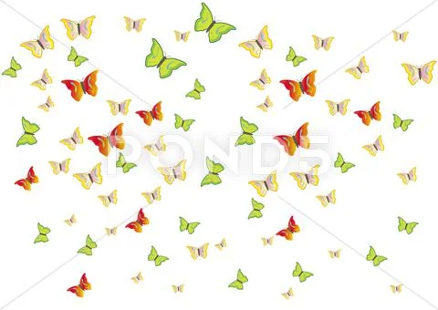 Butterflies swarm Stock Illustration