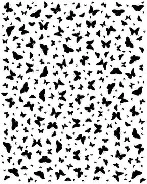 Butterflies on white Stock Illustration
