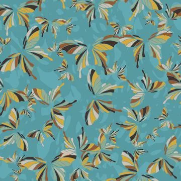 Butterfliy wings seamless vector pattern Stock-Illustration