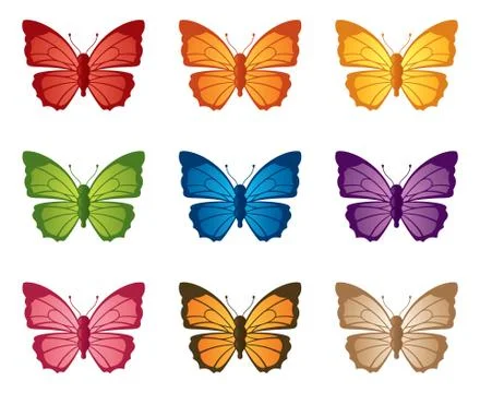 Butterflutter Stock Illustration