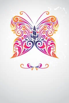 Butterfly abstract Stock Illustration