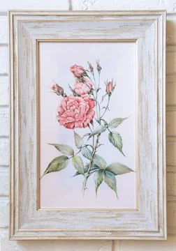 Butterfly and flower pattern hand drawn on silk Stock Photos