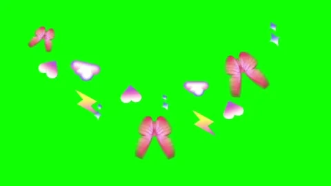 Butterfly Animation Green Screen Effects  Video Footage Stock Footage 322152473