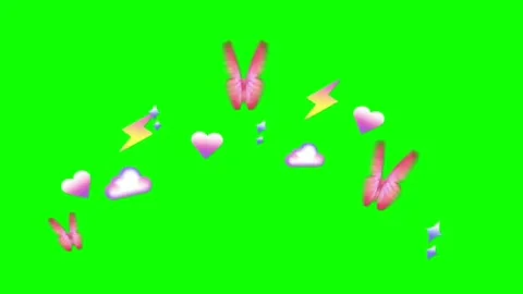 Butterfly Animation Green Screen Effects  Video Footage Stock Footage 322152505