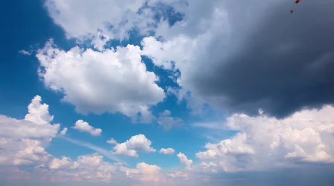 Butterfly on a background of the cloudy sky Stock Footage 25272956