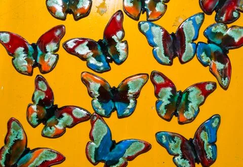 Butterfly background concept Stock Photos