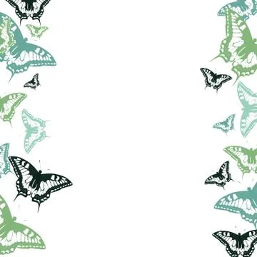 Butterfly Background. Pattern texture for holiday, postcard, frame, carnival, Stock Illustration