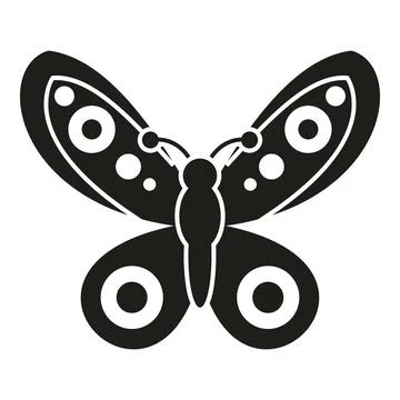 Butterfly black icon vector illustration concept Stock Illustration