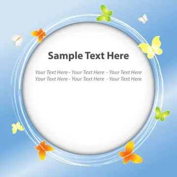 Butterfly blue background Stock Illustration