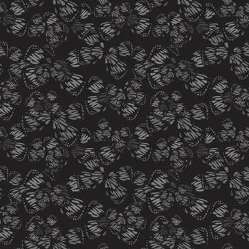Butterfly Botanical Seamless Pattern Background Illustrazione stock