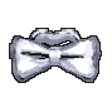 Butterfly bow tie game pixel art vector illustration Illustrazione stock