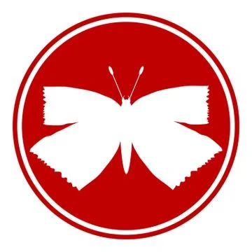 Butterfly button Illustrazione stock