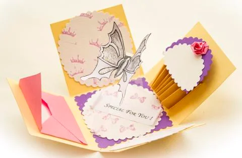 Butterfly card Stock Photos