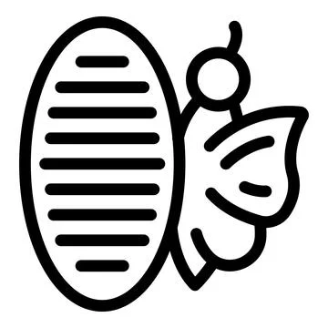 Butterfly cocoon icon outline vector. Butterfly transformation Ilustración de archivo