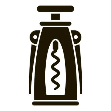 Butterfly corkscrew icon, simple style Stock Illustration