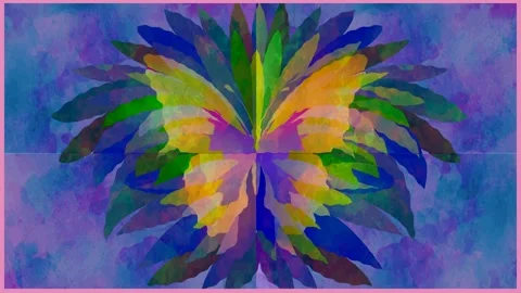 Butterfly decorative motif loop animation 스톡 동영상 280552363