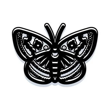 Butterfly design evolving with symmetrical abstract patterns 스톡 일러스트