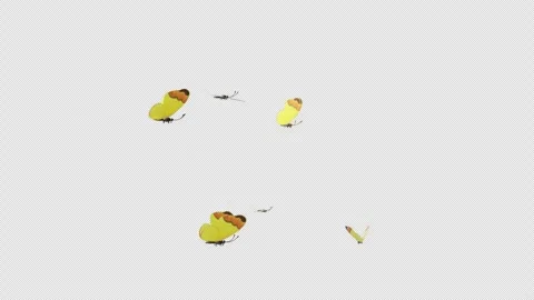 Butterfly Element with Alpha Channel Stock-Footage 277804604
