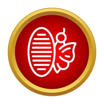 Butterfly emerging from cocoon icon symbolizing metamorphosis Illustrazione stock