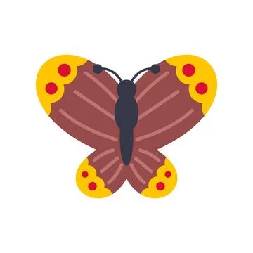 Butterfly flat design icon vector illustration flying insect Stock Illustration