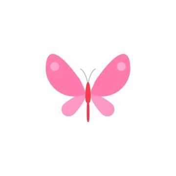 Butterfly flat icon, spring easter elements Illustrazione stock