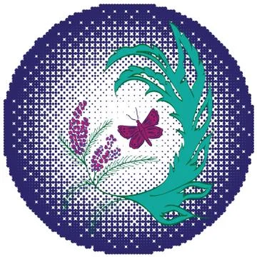 Butterfly with Floral イラスト素材