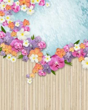 Butterfly on flowers Stock Illustration