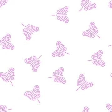 Butterfly form kite glyph vector seamless pattern Stockillustratie