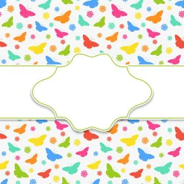 Butterfly frame Stock Illustration