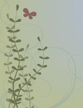 Butterfly in garden Illustrazione stock