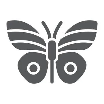 Butterfly glyph icon, easter and summer, insect sign, vector graphics, a solid Stock Illustration