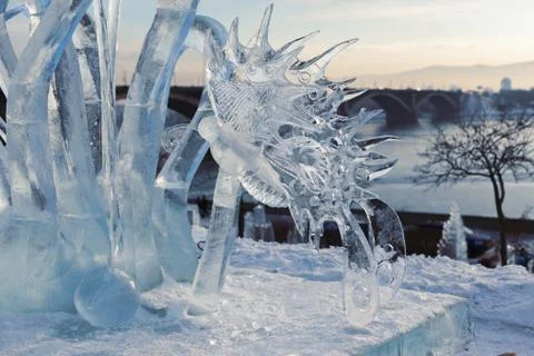 The butterfly from ice Foto stock
