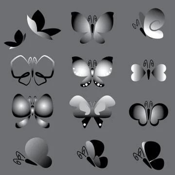 Butterfly icon Stock Illustration