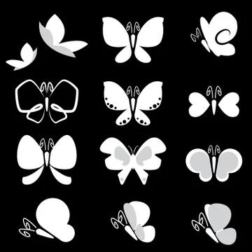 Butterfly icon Stock Illustration