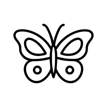 Butterfly icon. Insect vector linear pictogram. Summer symbol. Logo design. 스톡 일러스트