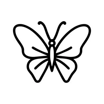 Butterfly icon. Insect vector linear pictogram. Summer symbol. Logo design. Stock Illustration