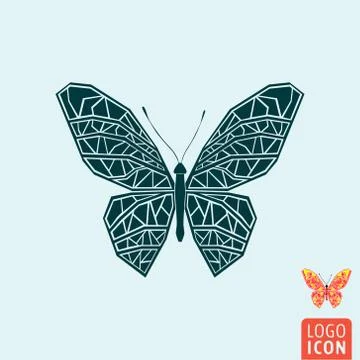 Butterfly icon isolated Stock Illustration
