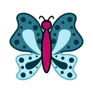 Butterfly icon isolated on white background for your web and mobile Stock Illustration