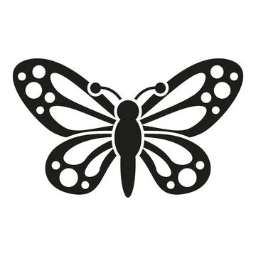 Butterfly icon representing spring, nature, and transformation Illustrazione stock