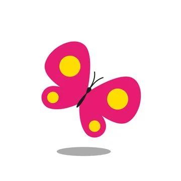 Butterfly Icon Single Stock Illustration