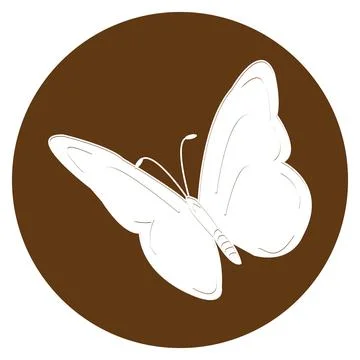 Butterfly icon symbol design 库存插图