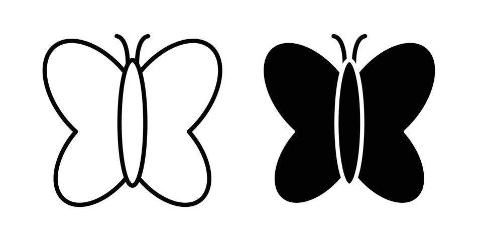 Butterfly icon vector editable eps10 Stock Illustration