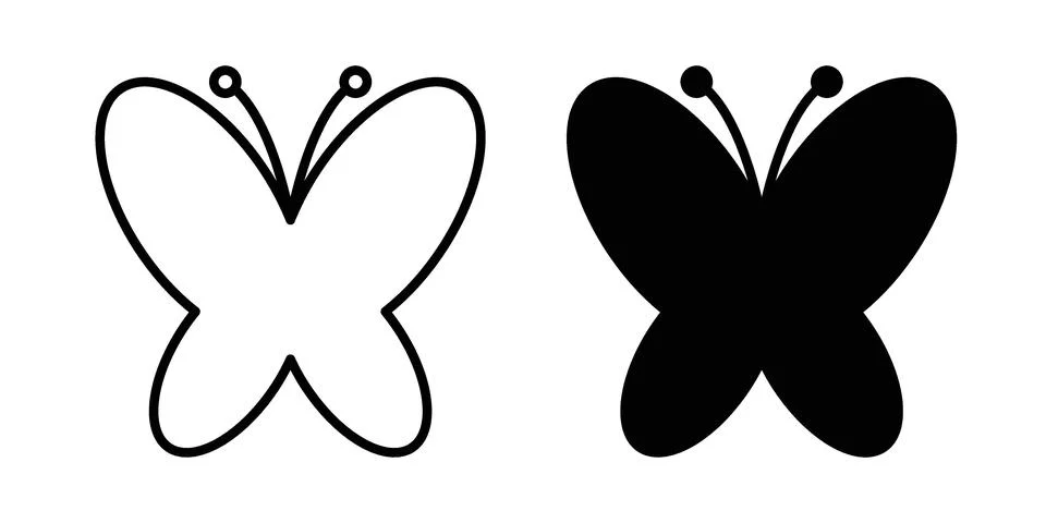 Butterfly icon for web projects Stock Illustration