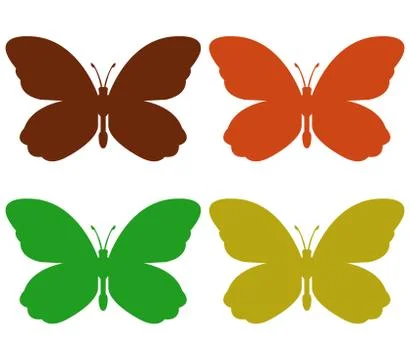 Butterfly icon on white background Stock Illustration