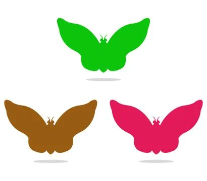 Butterfly icon on white background Stock Illustration
