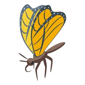 Butterfly insect icon isometric vector. Caterpillar pupa cycle Illustrazione stock
