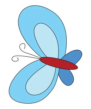 Butterfly insect isolated on a white background Stock Illustration