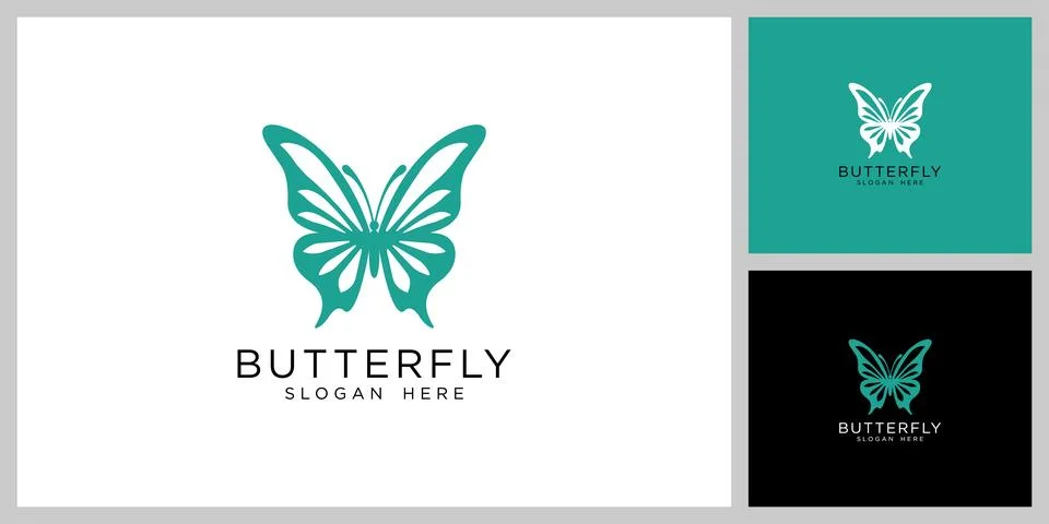 Butterfly insect logo vector design Stock Illustration