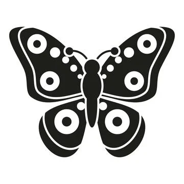 Butterfly insect silhouette vector icon symbol drawing Stock Illustration