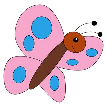 A butterfly Isolated on a white background Stock Illustration